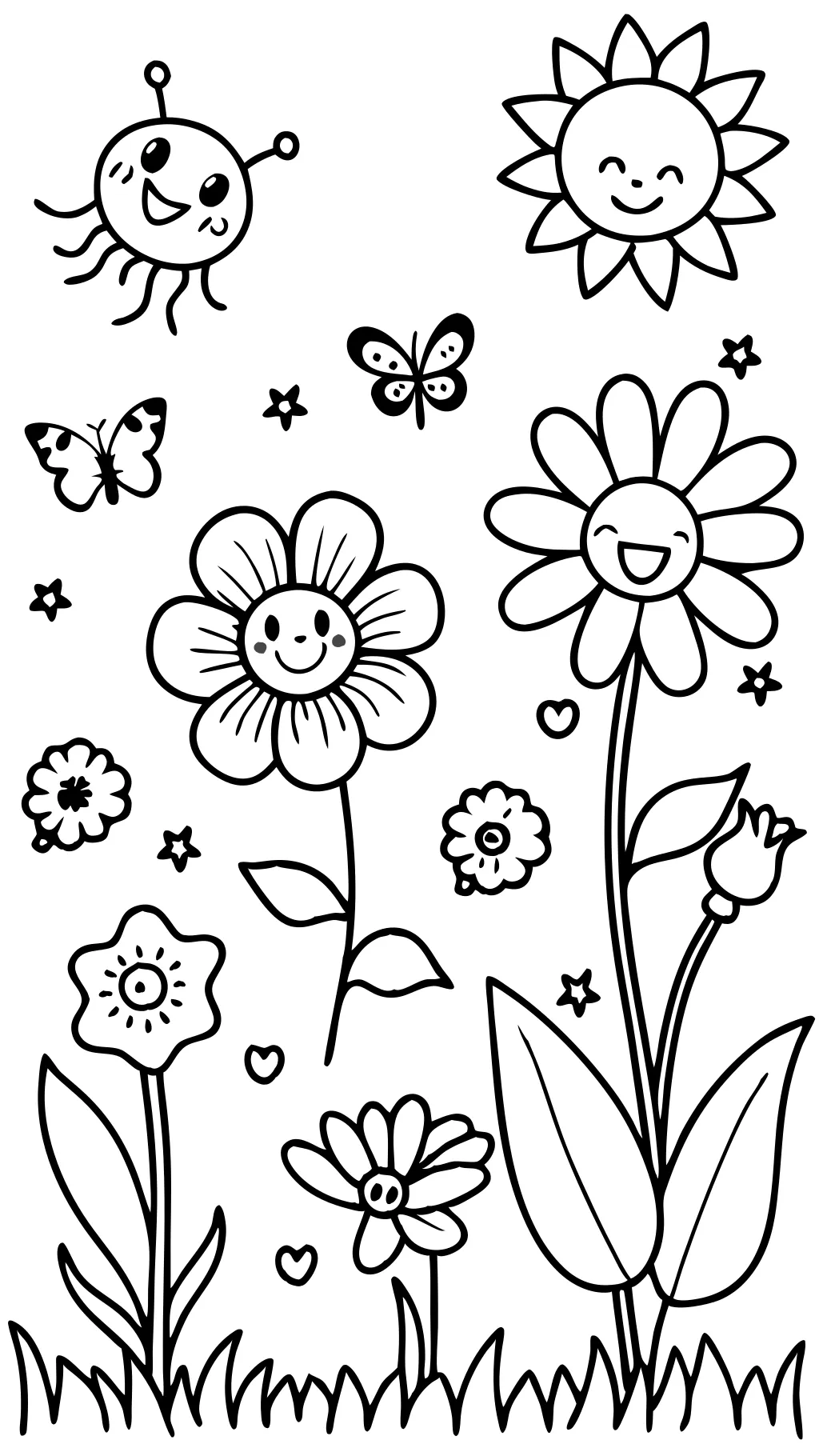 coloriage de printemps